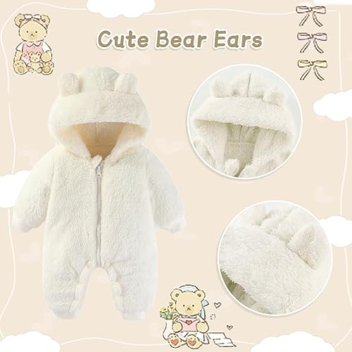 Bear Fleece Snowsuit Winter Coat for Baby Boy/Girl