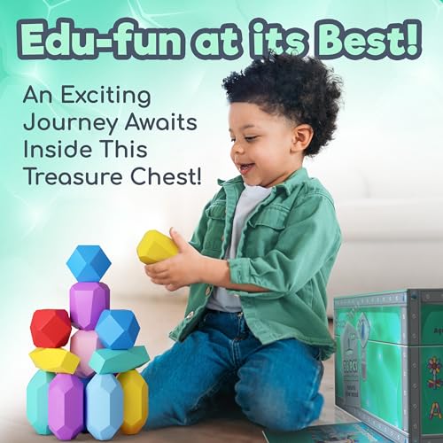 Wooden Stacking Blocks: Montessori Toy for Toddlers Kids