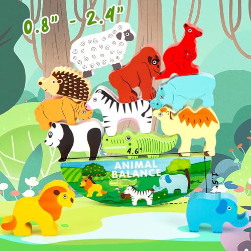 3 Otters Animal Stacking Blocks - Montessori Toy Set