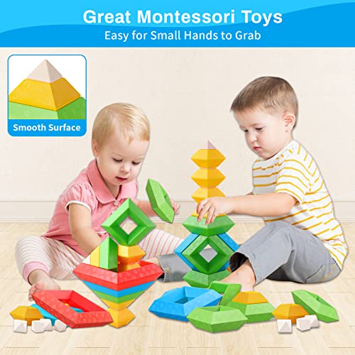 30Pcs Montessori Building Blocks Stacking Educational Toy