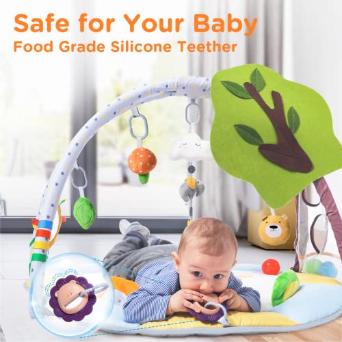 Lupantte Baby Gym Play Mat with 9 Sensory Toys