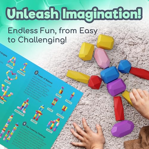 Wooden Stacking Blocks: Montessori Toy for Toddlers Kids