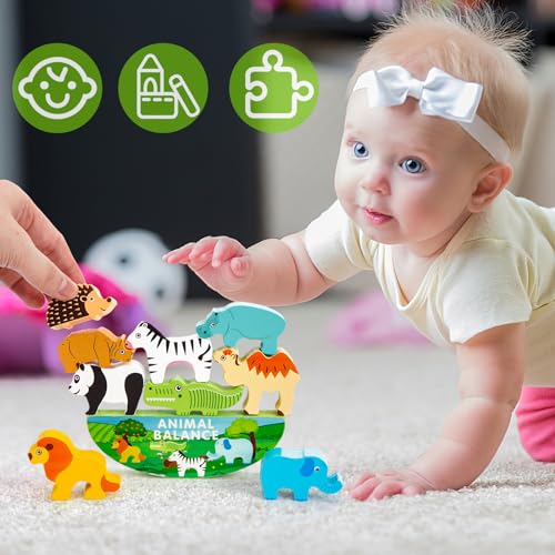 3 Otters Animal Stacking Blocks - Montessori Toy Set