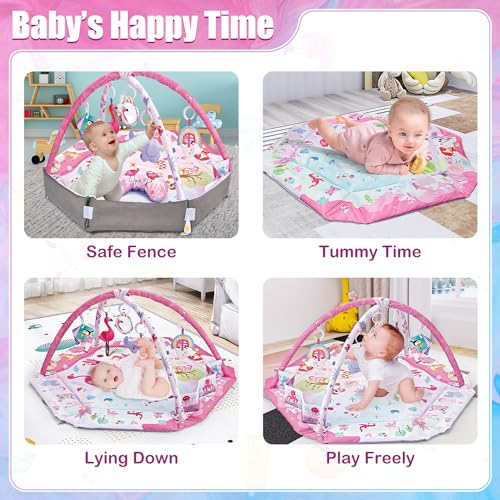 Foldable Baby Play Mat with Tummy Time Toys
