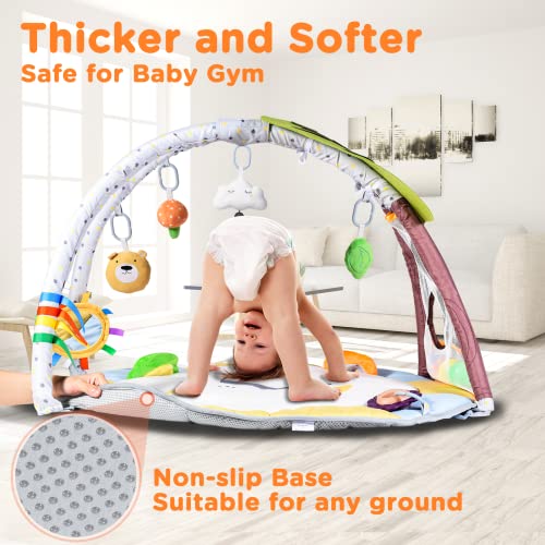 Lupantte Baby Gym Play Mat with 9 Sensory Toys