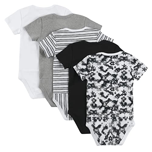 Hanes Baby Bodysuits, Flexy Short Sleeve, 5-pack, 0-6 Months