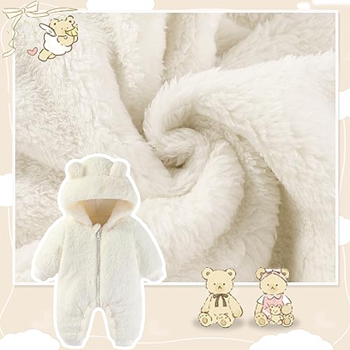 Bear Fleece Snowsuit Winter Coat for Baby Boy/Girl