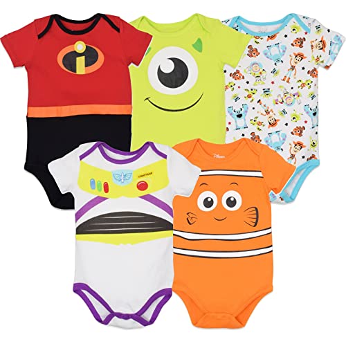 Disney Pixar Baby Boys 5 Pack Bodysuits, size 6-9 months