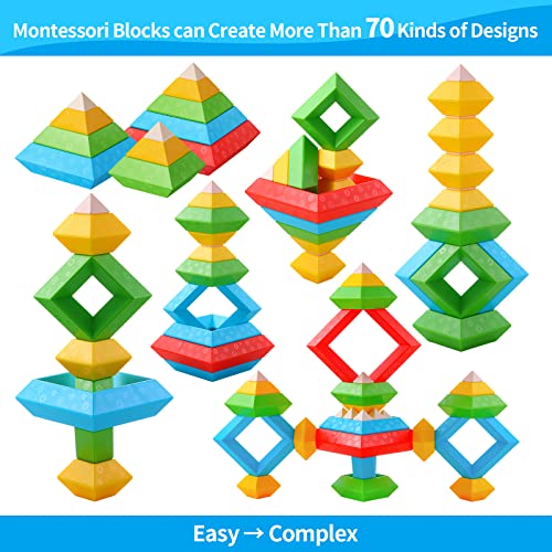 30Pcs Montessori Building Blocks Stacking Educational Toy