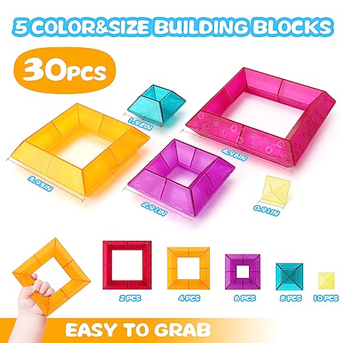 Montessori Pyramid Stacking Blocks Toy Set for Toddlers