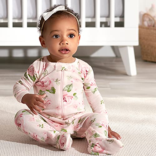 Gerber Baby Girls' 2-Pack Pink Rose Pajamas