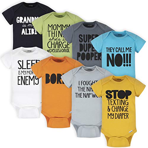 Brand Baby Boys 8-Pack Short Sleeve Bodysuits
