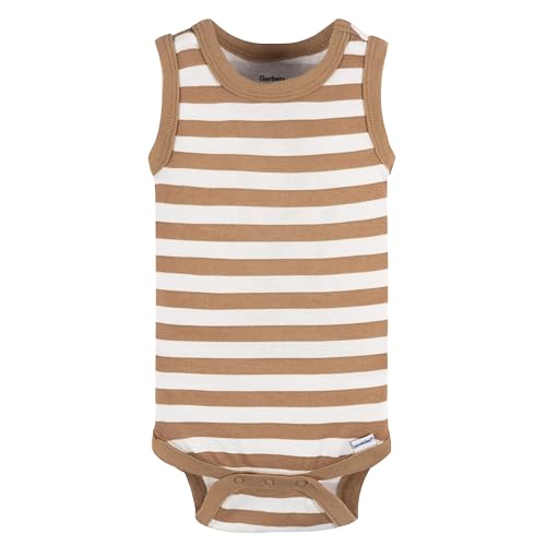 Gerber Baby Boy's Sleeveless Onesies Bodysuit, Sea Turtles