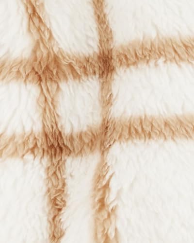Carter's Ivory Plaid Sherpa Jacket for Baby Girls