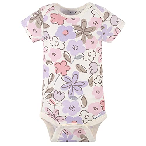 Gerber Baby Girls 4-Pack Bunny Bodysuits, 18 Months