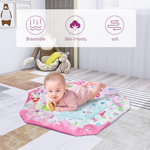 Foldable Baby Play Mat with Tummy Time Toys