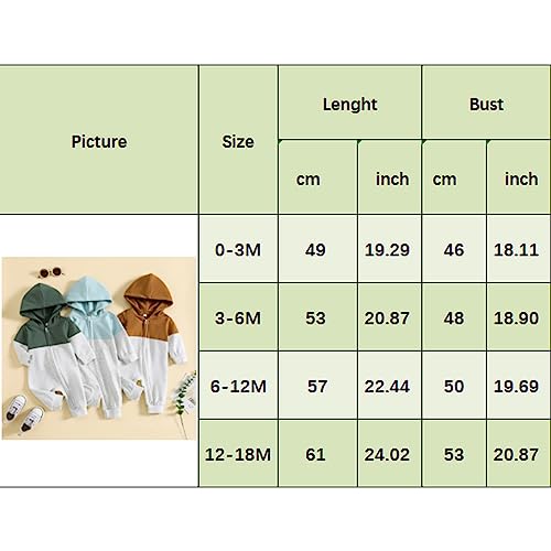 Color Block Hooded Romper for Newborn Boys