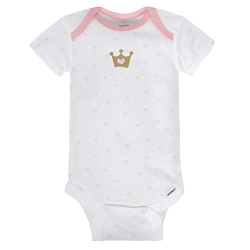 Gerber Baby Bodysuits, 8-Pack, Short Sleeve, Castle, 0-3M