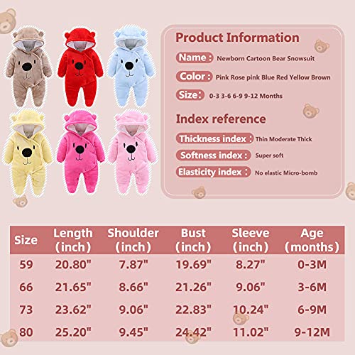 Winter Hooded Footie Fleece Jumpsuit for Newborns