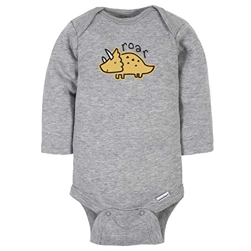 Gerber Baby Boys' 6-Pack Long-Sleeve Dinosaur Bodysuits