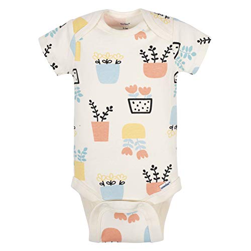 Gerber Baby Girls 5-Pack Short-Sleeve Onesies - 6-9 Months