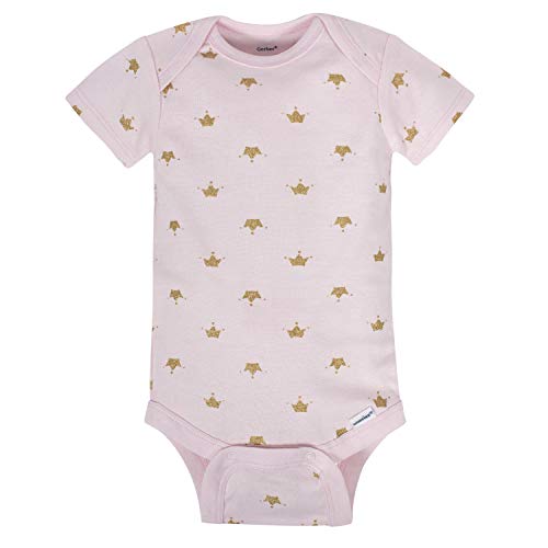 Gerber Baby Bodysuits, 8-Pack, Short Sleeve, Castle, 0-3M