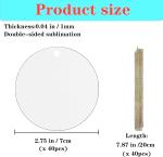 40 Pcs Metal Sublimation Ornaments for Christmas