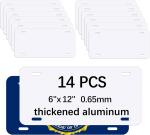 14 Pack Metal Aluminum Sublimation License Plate Blanks