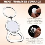 60 Pack Sublimation Blank Metal Keychain Bottle Openers