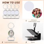 60 Pack Sublimation Blank Metal Keychain Bottle Openers