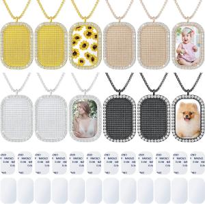 48 Piece Sublimation Necklace Blanks for Custom Gifts