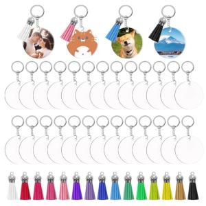 120 Pcs Metal Sublimation Keychain Blanks Set