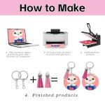 120 Pcs Metal Sublimation Keychain Blanks Set