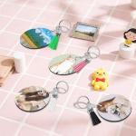 120 Pcs Metal Sublimation Keychain Blanks Set