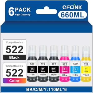 OFCINK 522 High Capacity Ink Refill Bottles