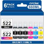 OFCINK 522 High Capacity Ink Refill Bottles