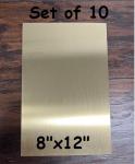 8"x12" Brushed Gold Aluminum Sublimation Sheets - 10 Pack