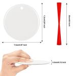 10-Pack Round Ceramic Sublimation Ornaments for Crafts