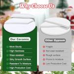 10-Pack Round Ceramic Sublimation Ornaments for Crafts