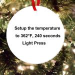 10-Pack Round Ceramic Sublimation Ornaments for Crafts