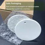 10-Pack Round Ceramic Sublimation Ornaments for Crafts