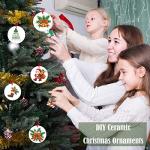 10-Pack Round Ceramic Sublimation Ornaments for Crafts