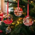 24 PCS Glass Sublimation Ornaments for DIY Crafts