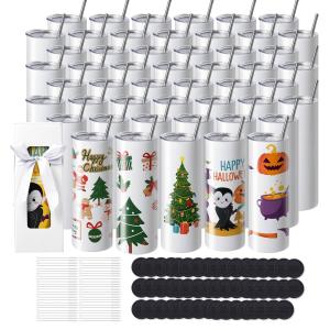 50 Pack 20oz Stainless Steel Sublimation Tumblers