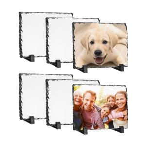 6-Pack Rectangular Sublimation Slate Photo Frames