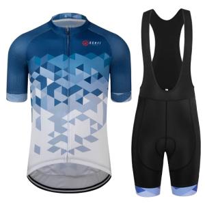 Men's Cycling Jersey Set with Padded Bib Shorts