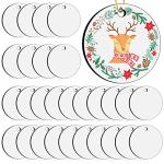 30 Pack of 3" Round Sublimation Ornament Blanks