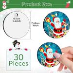 30 Pack of 3" Round Sublimation Ornament Blanks