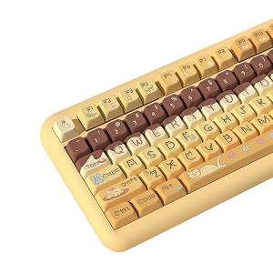 Pudding Cat Theme PBT Keycaps Set for Mechanical Keyboards