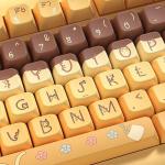 Pudding Cat Theme PBT Keycaps Set for Mechanical Keyboards